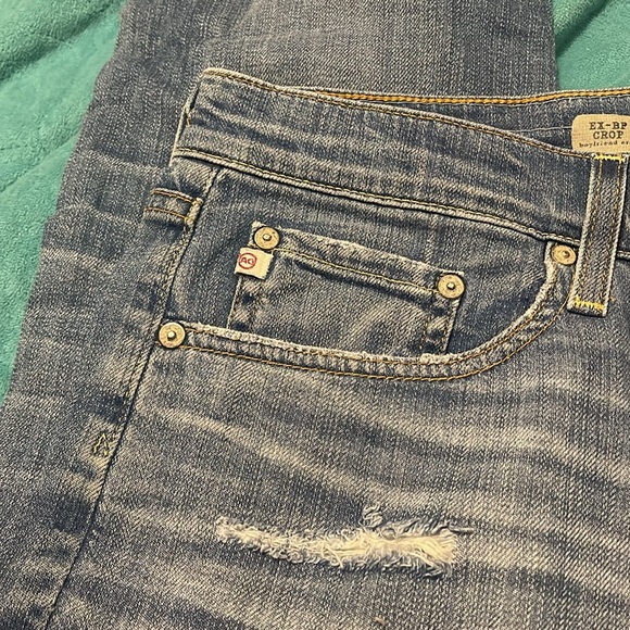 AG Adriano Goldschmied EX-BF CROP BOYFRIEND Women's size 28 Jeans Distressed USA - Picture 4 of 11